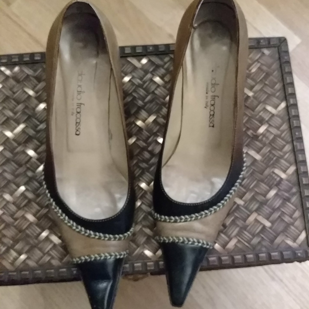 Beautiful Claudio Fracassa Heels Leather 7.5